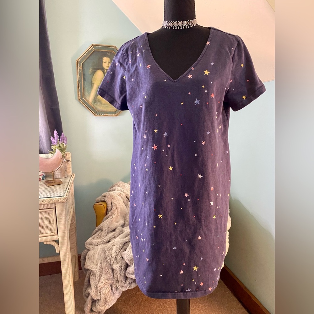 Joules V-neck T-shirt Star⭐️ dress 14